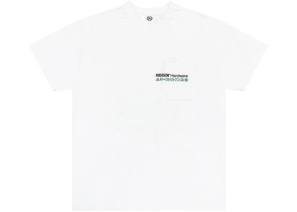 Hidden NY Hardware Pocket Tee White Wrench Graphic Back Print T-Shirt