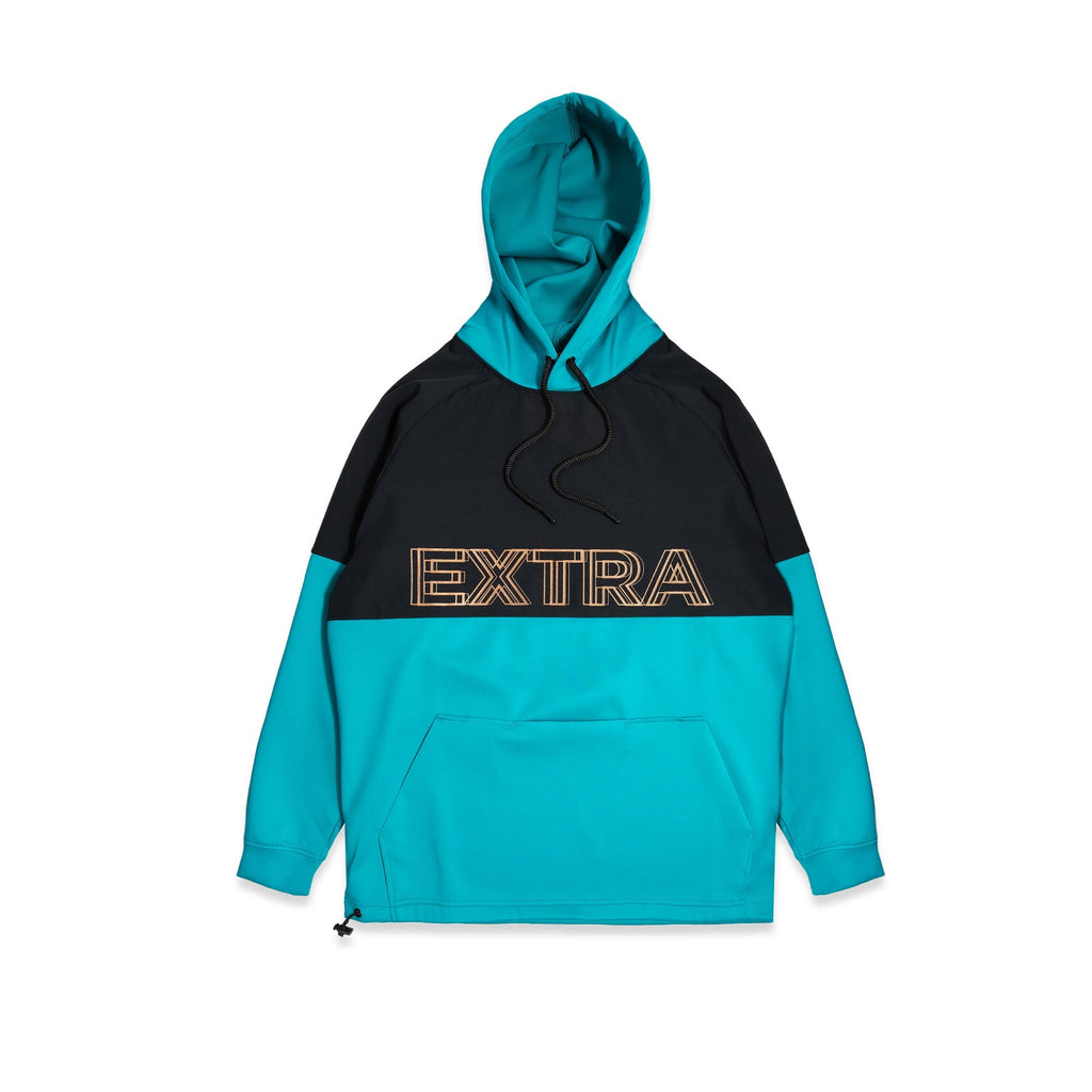 Extra Butter EXTRA Colorblock Pullover Hoodie Teal / Black