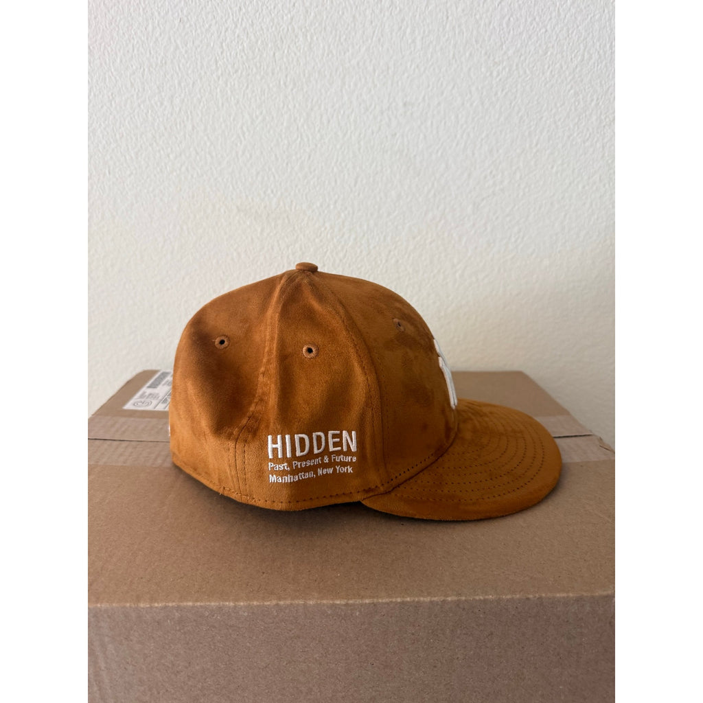 Hidden NY x New Era New York Yankees 59FIFTY Suede Fitted Hat Brown Size 7 1/2