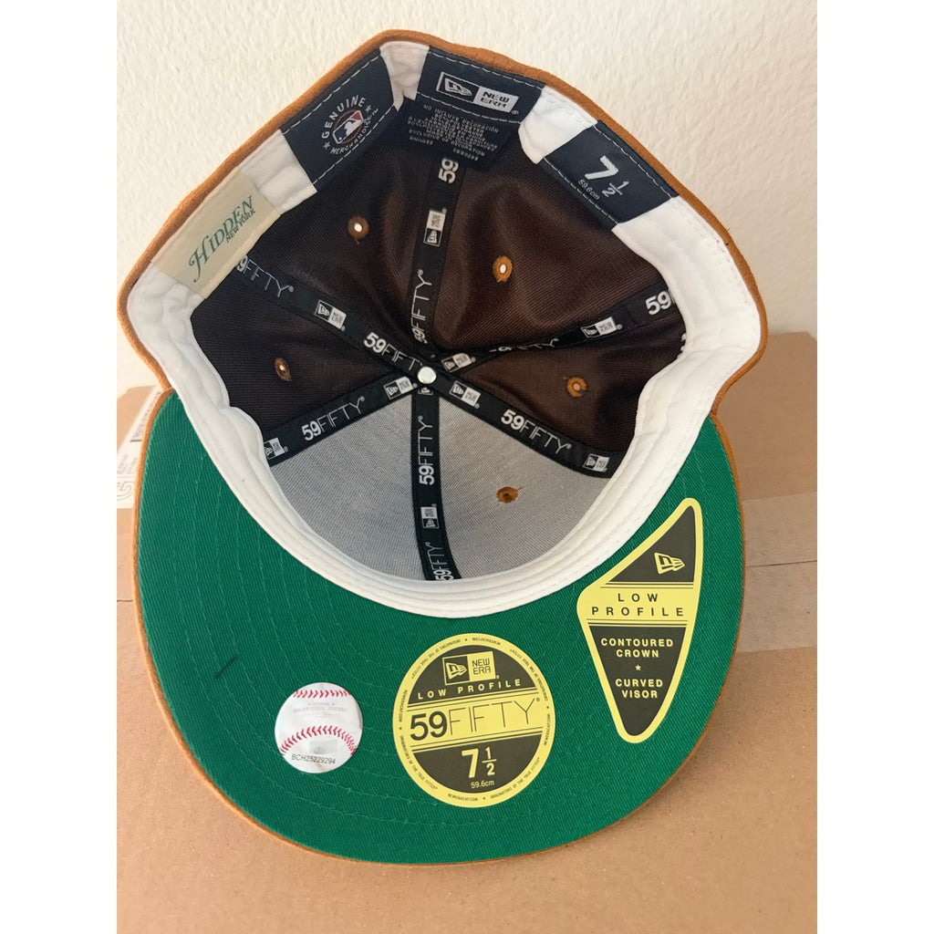 Hidden NY x New Era New York Yankees 59FIFTY Suede Fitted Hat Brown Size 7 1/2