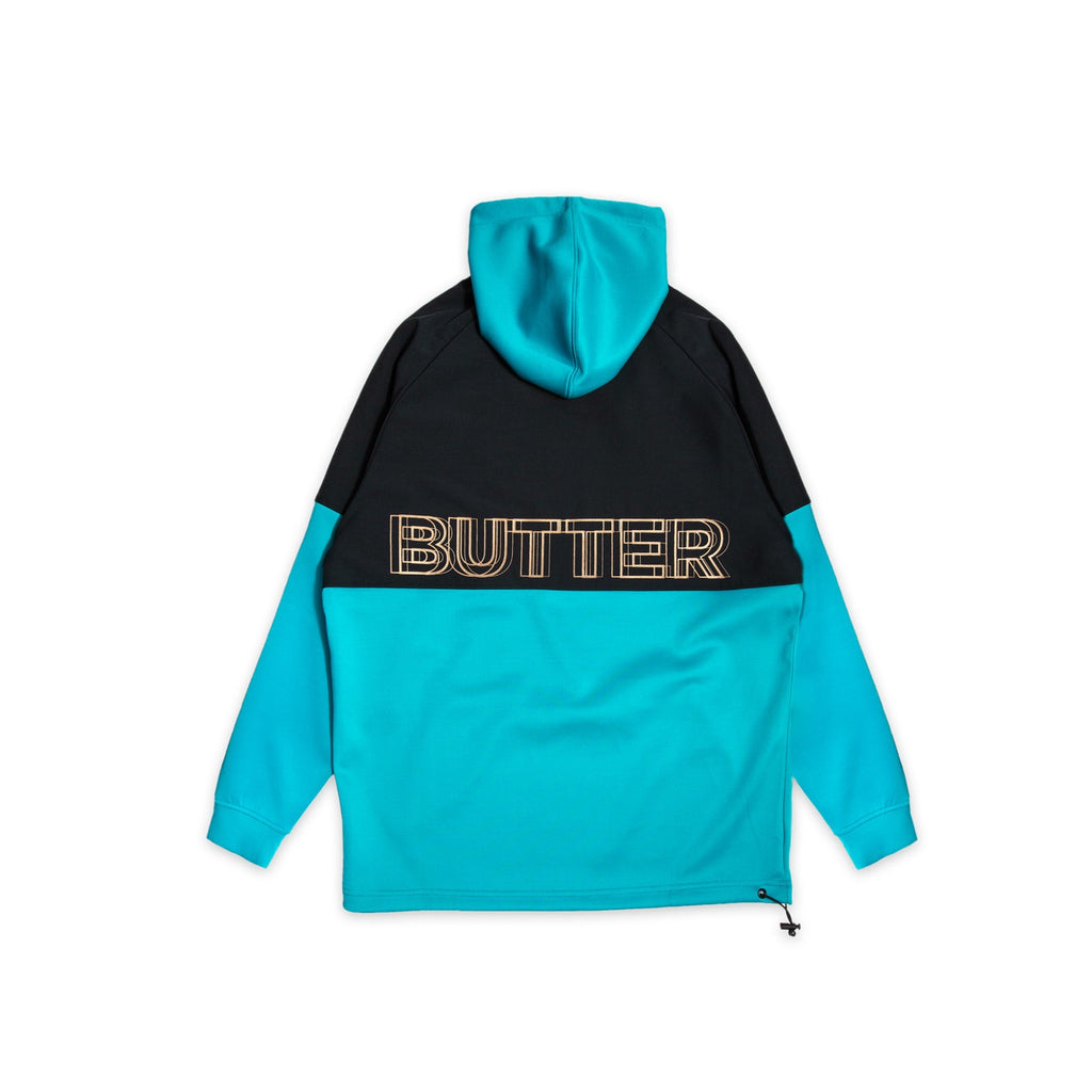 Extra Butter EXTRA Colorblock Pullover Hoodie Teal / Black