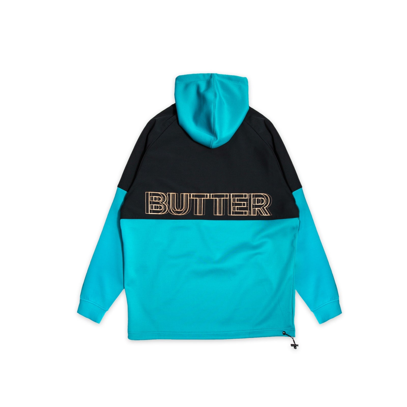Extra Butter EXTRA Colorblock Pullover Hoodie Teal / Black