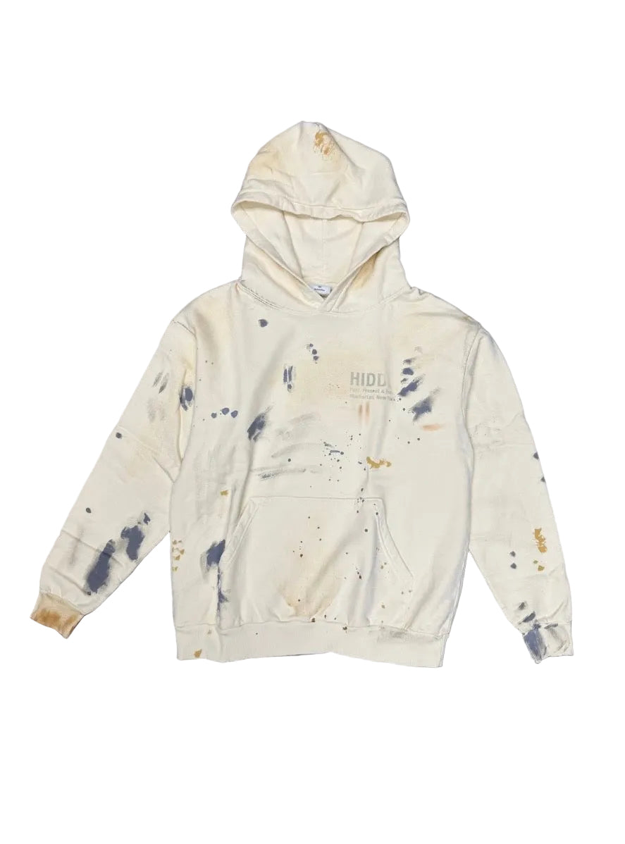 Hidden NY H Logo Painted Hoodie M Brand New