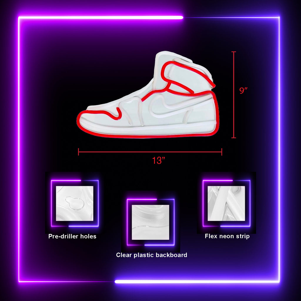 Red Air Boot Sneakers Shoe Neon Sign Acrylic