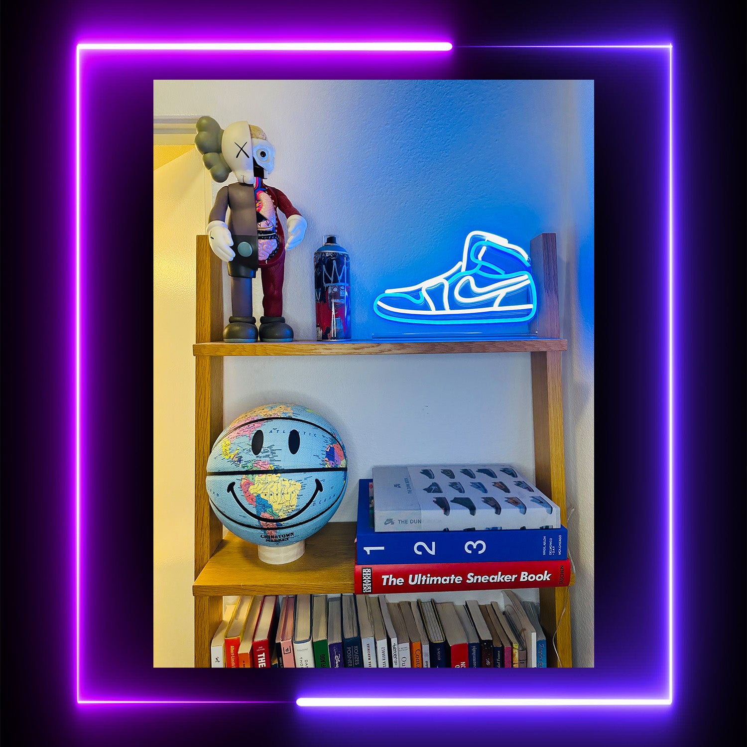 Blue Air Boot Sneakers Shoe Neon Sign Acryli