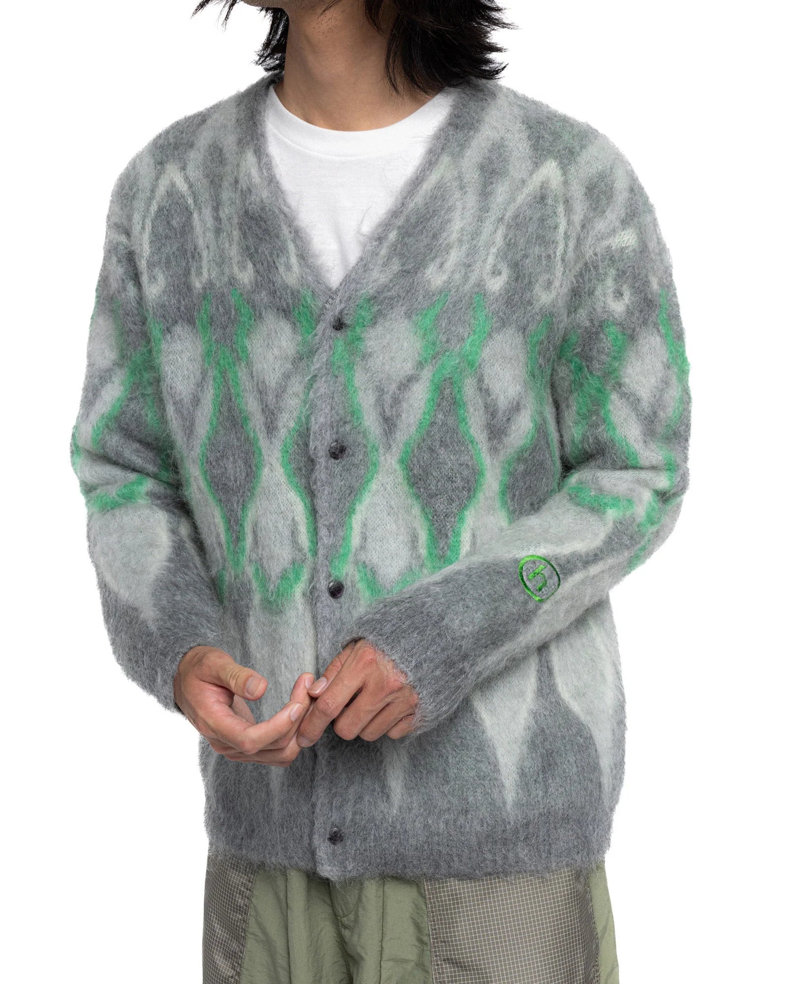 Hidden x Needles Psychedelic Mohair Cardigan