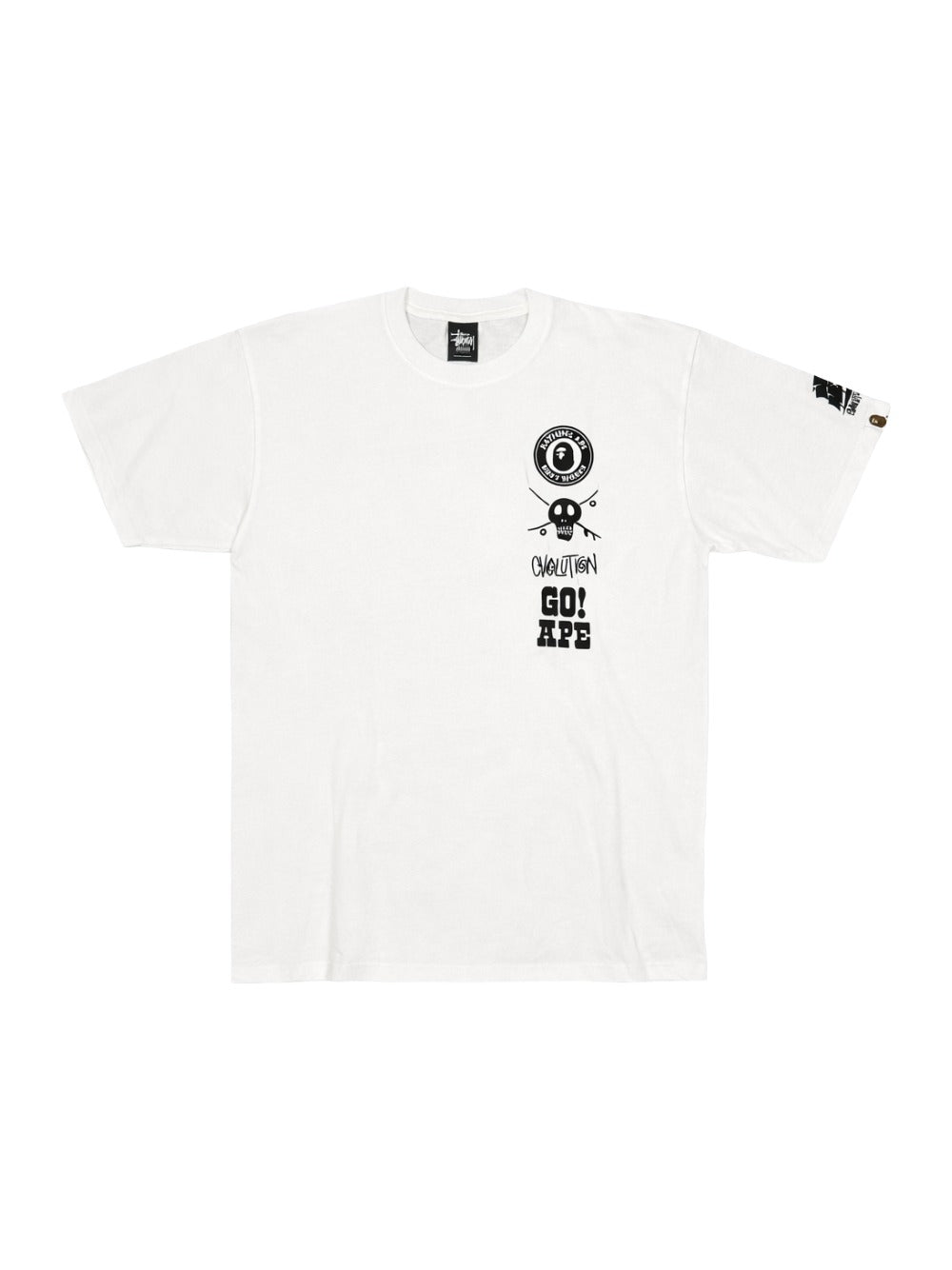 A BATHING APE x STUSSY x bape Go APE! Tee 'White'