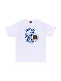 BAPE Store Beijing Bape 30th Anniversary Ape Head Tee 'White/Blue'