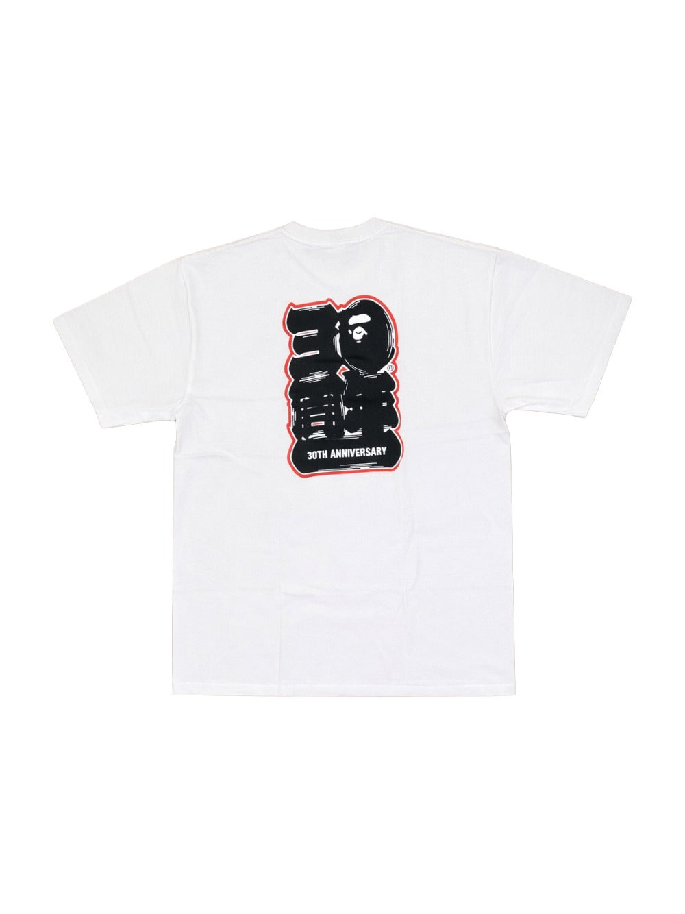 BAPE Store Beijing Bape 30th Anniversary Ape Head Tee 'White/Red'