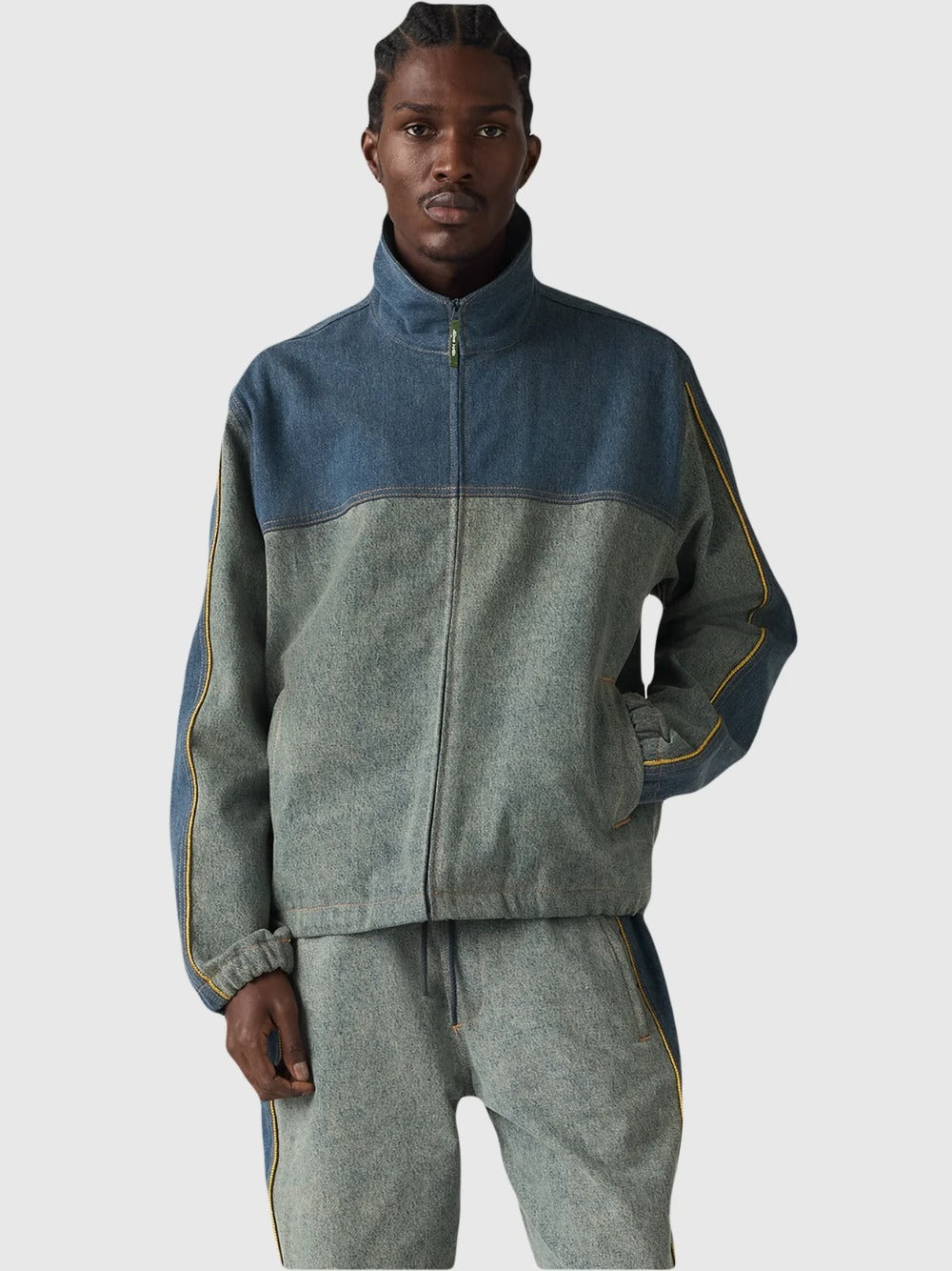 Denim Tears x Levi's Cotton Fleur De-Lis Denim Track Jacket 'Light Wash'