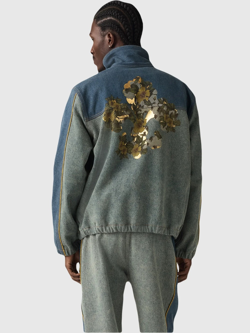 Denim Tears x Levi's Cotton Fleur De-Lis Denim Track Jacket 'Light Wash'