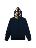 A BATHING APE Type 1ST SHARK FULL ZIP HOODIE - NAVY