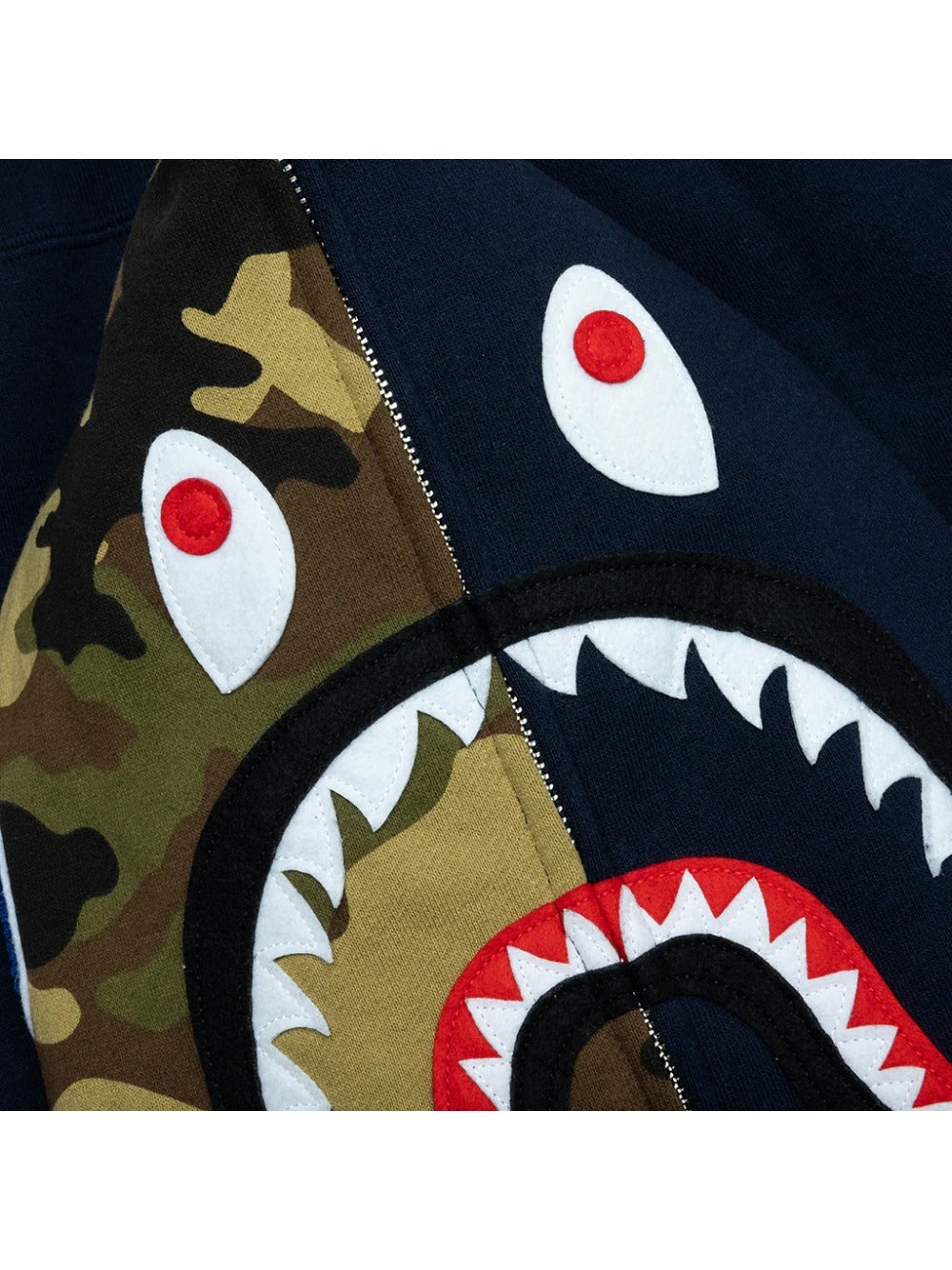 A BATHING APE Type 1ST SHARK FULL ZIP HOODIE - NAVY – Daze Los Angeles