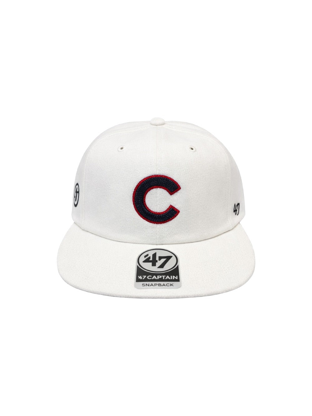 Hidden NY x ’47 Chicago Cubs Captain Snapback White Hat Hidden Logo