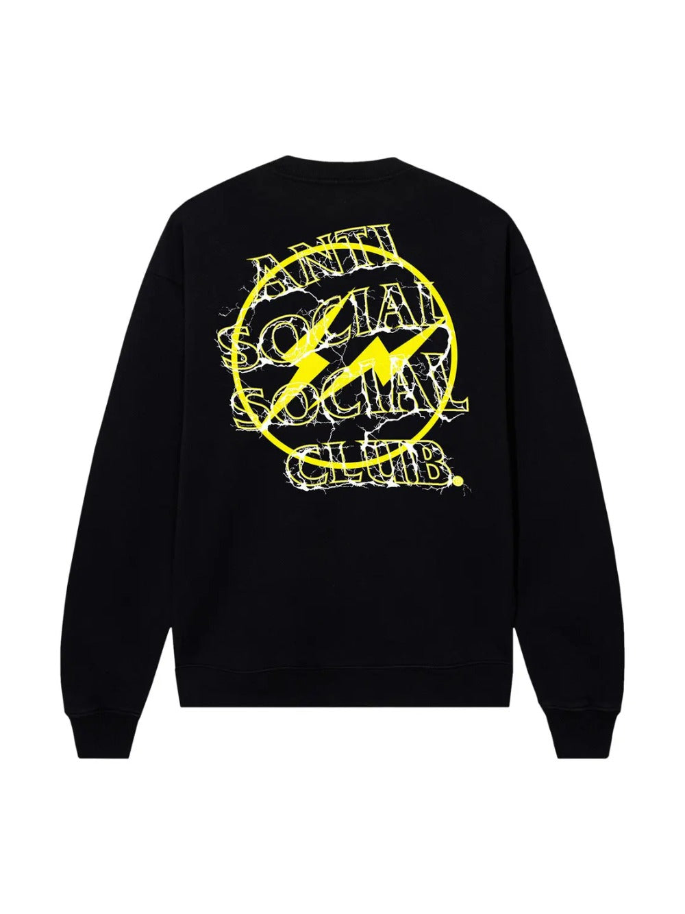 Anti Social Social Club x Fragment Design Bolt Crewneck 'Black/Yellow'