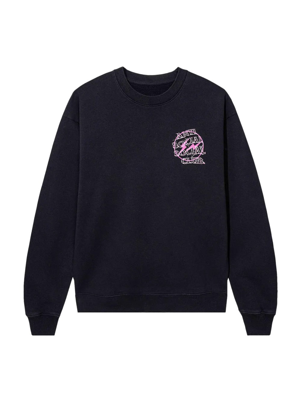 Anti Social Social Club x Fragment Design Bolt Crewneck 'Black/Pink'