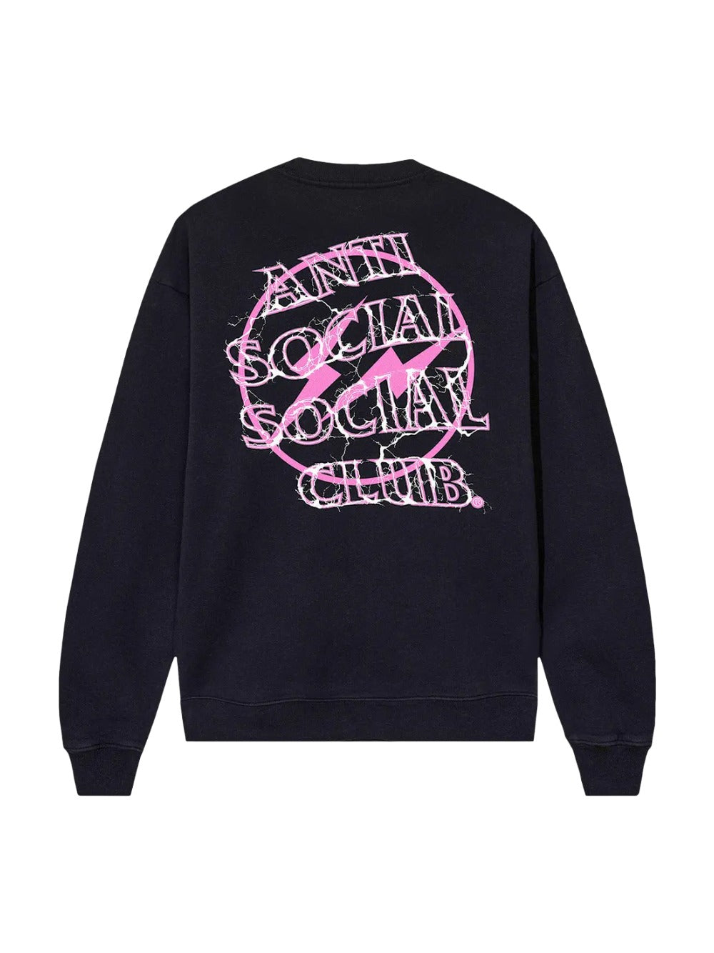 Anti Social Social Club x Fragment Design Bolt Crewneck 'Black/Pink'