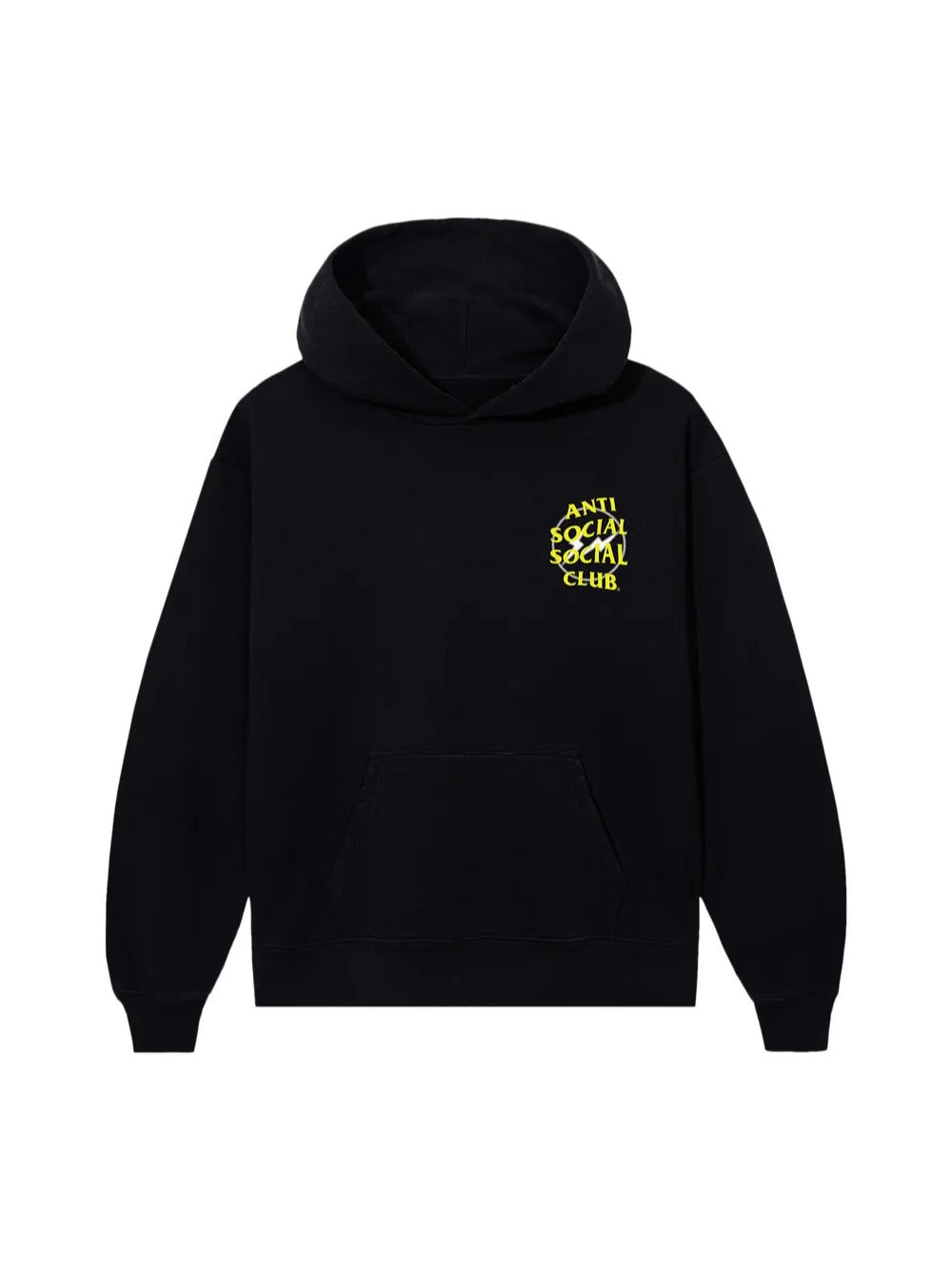 Anti Social Social Club x Fragment Design Half Tone Logo Hoodie 'Black/Yellow'