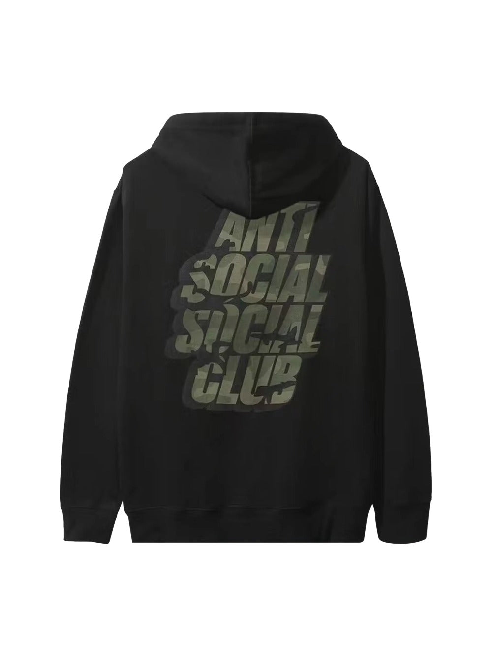 Anti Social Social Club Blocked Hoodie 'Black/Green Camo'