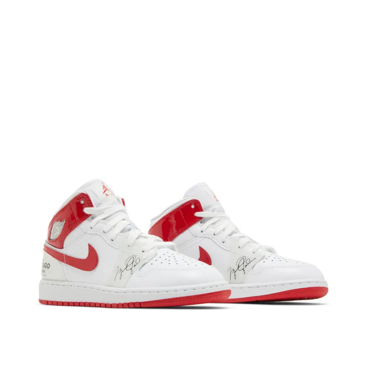 Air Jordan 1 Mid GS Rookie Season White Red Size 6Y New