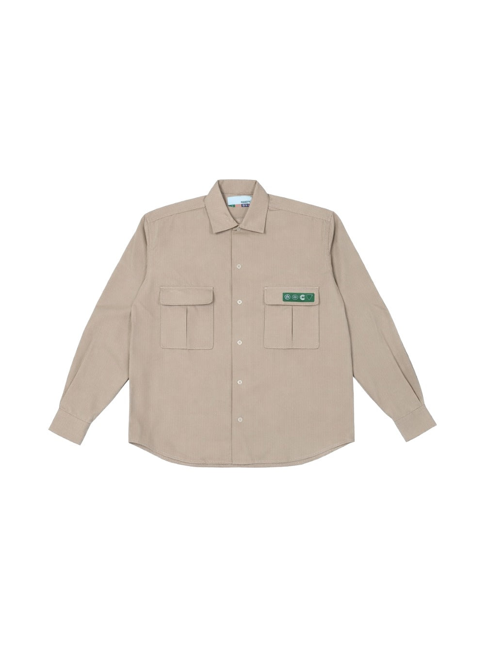 Hidden NY Hardware Tech Button Up Shirt - Khaki