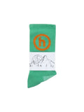 Hidden NY H Logo Sock -  Green