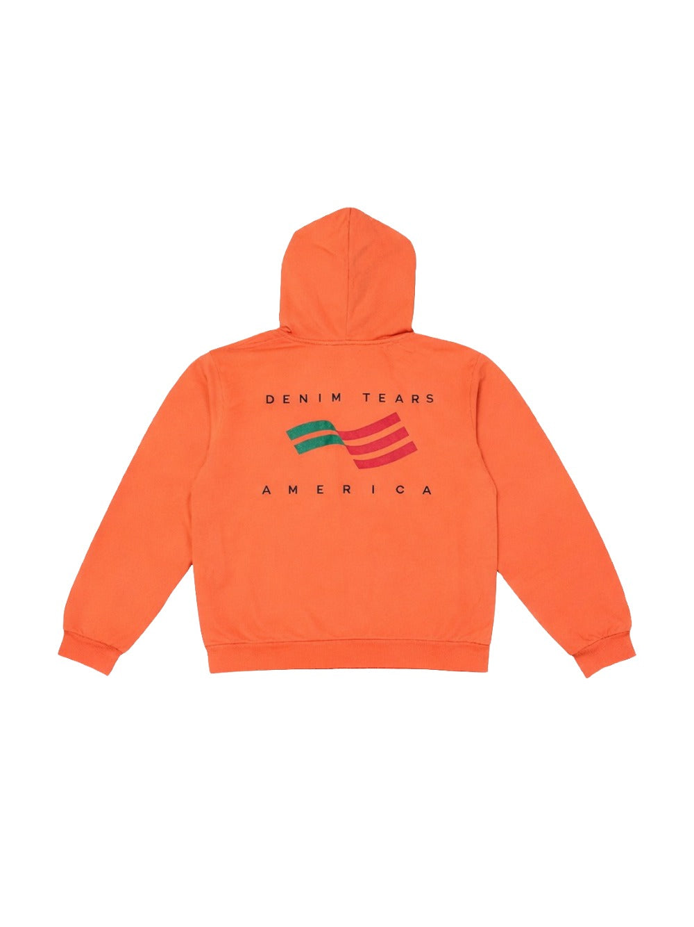 Denim Tears Ellis flag zip up Hoodie - Orange