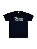 A BATHING APE X Back to the Future Camo Logo Tee 'Black'