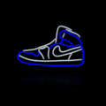 Blue Air Boot Sneakers Shoe Neon Sign Acryli