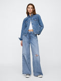 Gap Mid Rise Destructed SuperSoft Baggy Jeans