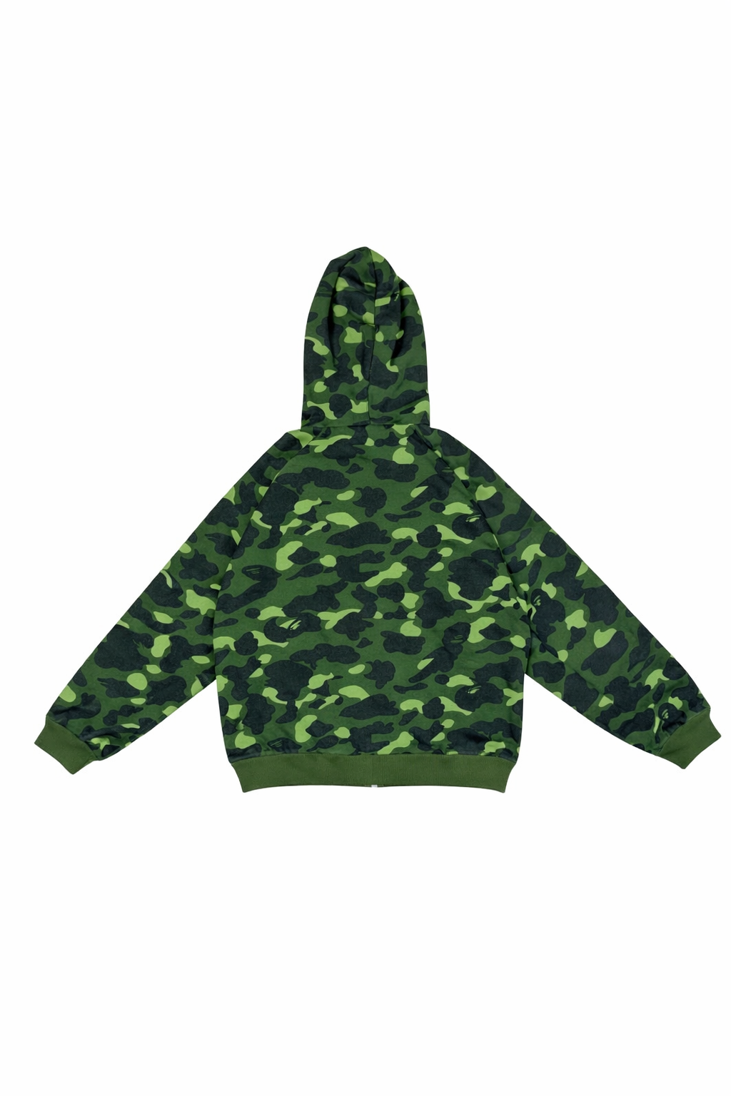 Bape Vintage BAPE Full Zip Up Cargo Utility Hoodie 'Green'